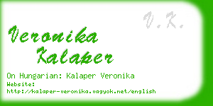 veronika kalaper business card